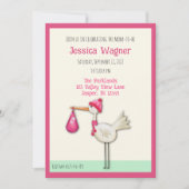 かわいいベビーガールストークインスピリシティシャワー招待状 招待状 (正面)