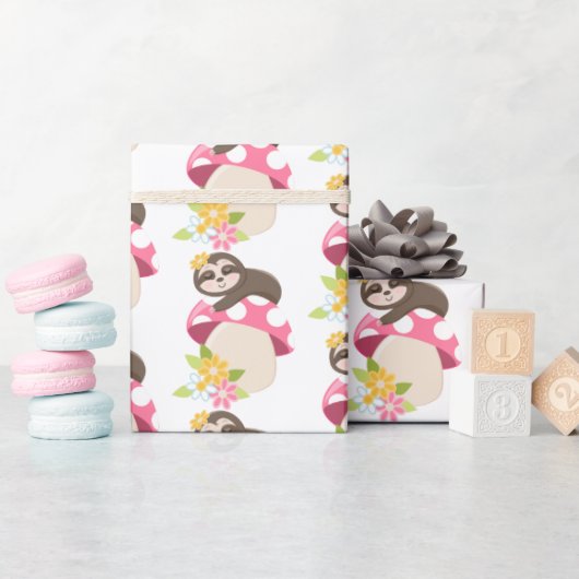 かわいいベビーガールスロースパーティーラップ ラッピングペーパー (ベビーシャワー)