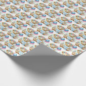 かわいいベビーガールズ歓迎ベビー ラッピングペーパー (角)