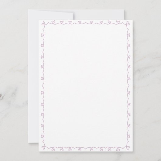 かわいいベビーガールゾウとバルーンウォーター色 招待状 (裏面)