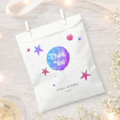 かわいいベビーガールバルーン1st誕生日 フェイバーバッグ (クリップ留めされた状態)