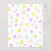 かわいいベビーガールパターンスクラップブック紙 (正面)