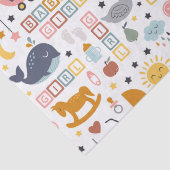 かわいいベビーガールピンクのおもちゃパターン赤ちゃんシャワー 薄葉紙 (詳細)