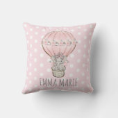かわいいベビーガールプリンセスゾウ熱い空気バルーン クッション (裏面)