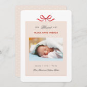 かわいいベビーガールホリデイ誕生 案内状 (正面/裏面)