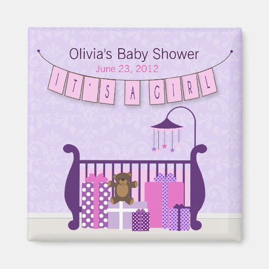 かわいいベビーガール子供部屋マグネット マグネット (正面)