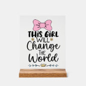 かわいいベビーガール子供部屋 アクリルサイン (正面)