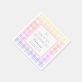 かわいいベビーガール赤ちゃんシャワーカスタムナプキン スタンダードカクテルナプキン (角)