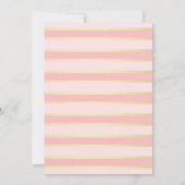 かわいいベビーガール赤面ピンクボウ&金ゴールドベビーシャワー 招待状 (裏面)