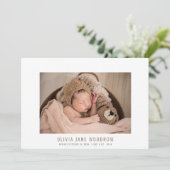 かわいいベビーガール4フォトコラージュ誕生のお知らせ (スタンド正面)