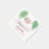 かわいいベビーガールSlothベビーシャワー スタンダードカクテルナプキン (角)