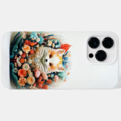 かわいいベビーキツネと花紙切り出し Case-Mate iPhoneケース (裏面 (横))