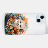 かわいいベビーキツネと花紙切り出し Case-Mate iPhoneケース (裏面 (横))