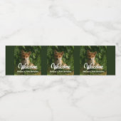 かわいいベビーキツネインザグリーンフォレストウェルカム ペットボトルラベル (シングルラベル)