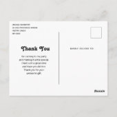 かわいいベビーキツネイン緑の森ありがとう ポストカード (裏面)