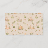 かわいいベビーキツネウッドランドがブックエンクロージャカードを持ち込む エンクロージャーカード (裏面)