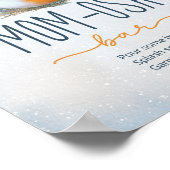 かわいいベビーキツネスノーウィーウィンマモサバー ポスター (角)