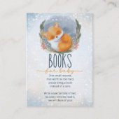 かわいいベビーキツネスノーリーウィンターブックスベビーチケット エンクロージャーカード (正面)