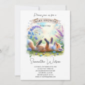 かわいいベビーキツネベビーシャワー招待状 招待状 (正面)