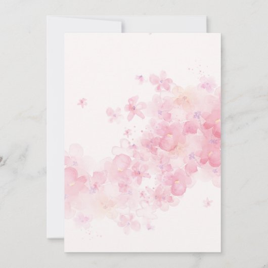 かわいいベビーキツネベビーシャワー招待状 招待状 (裏面)