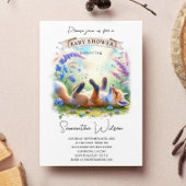 かわいいベビーキツネベビーシャワー招待状 招待状