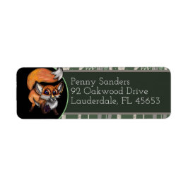 かわいいベビーキツネポー ラベル