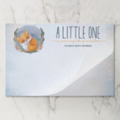 かわいいベビーキツネ雪の冬のベビーシャワー ペーパーパッド (折り畳み)