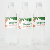 かわいいベビーキツネ |赤ちゃんシャワー |ありがとうございます ペットボトルラベル (ボトル)
