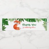 かわいいベビーキツネ |赤ちゃんシャワー |ありがとうございます ペットボトルラベル (シングルラベル)