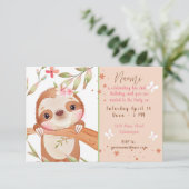 かわいいベビーキムールバースデーパーティカスタムー 招待状 (スタンド正面)