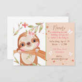 かわいいベビーキムールバースデーパーティカスタムー 招待状 (正面/裏面)