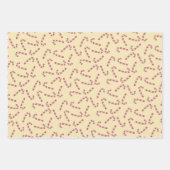 かわいいベビーキャンディケーンヴィンテージクリスマス ラッピングペーパーシート (正面3)