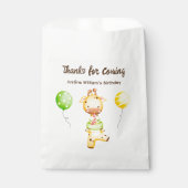 かわいいベビーキリンとケーキ、ありがとうパーティー フェイバーバッグ (正面)
