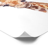 かわいいベビーキリンポートレートキッズポスター ポスター (角)