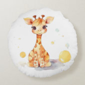 かわいいベビーキリン丸い枕 ラウンドクッション (裏面)