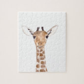 かわいいベビーキリン動物動物園サファリユーモアの子供 ジグソーパズル (縦)