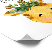 かわいいベビーキリン子供部屋ポスター ポスター (角)