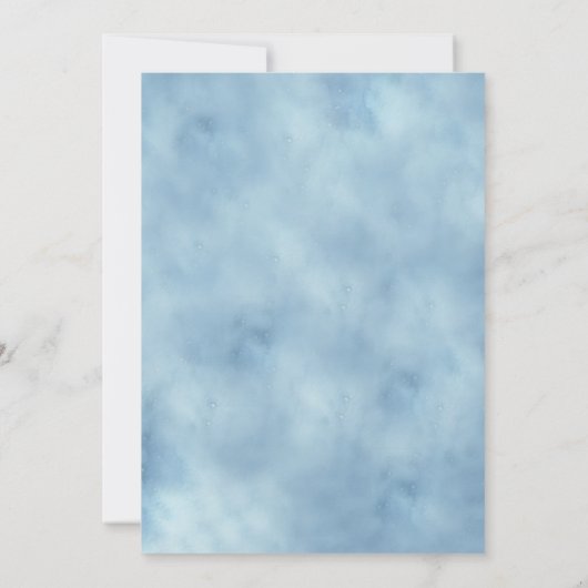 かわいいベビーキリン水の色その男の子の赤ちゃんシャワー 招待状 (裏面)