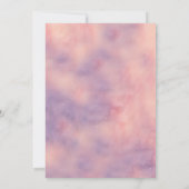 かわいいベビーキリン水の色の女の子ベビーシャワー 招待状 (裏面)