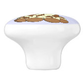 かわいいベビーキリン漫画の子供 セラミックノブ (側面)