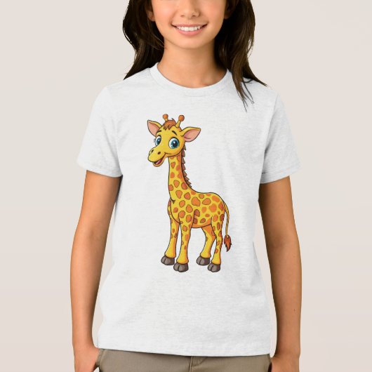 かわいいベビーキリン漫画–35281 トライブレンドＴシャツ (正面)