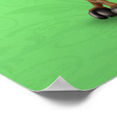 かわいいベビーキリン眼鏡をかけてグリーン ポスター (角)