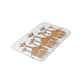 かわいいベビーキリン、サファリ動物バスマット バスマット (アングル)