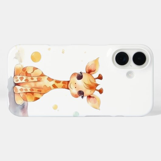 かわいいベビーキリンiPhone 16ケース Case-Mate iPhoneケース (裏面 (横))