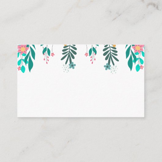 かわいいベビーキリンSafariブックスリクエストベビー エンクロージャーカード (裏面)