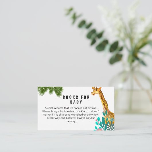 かわいいベビーキリンSafariブックスリクエストベビー エンクロージャーカード (スタンド正面)