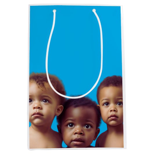 かわいいベビーギフトラッピング紙 ミディアムペーパーバッグ (正面)