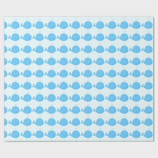 かわいいベビークジラかわいい漫画の子供 ラッピングペーパー (フラット)