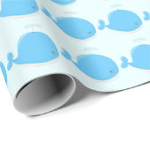 かわいいベビークジラかわいい漫画の子供 ラッピングペーパー (ロールコーナー)