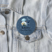 かわいいベビークジラ赤ちゃんシャワーボタン 缶バッジ (インサイチュ)